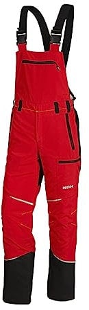 KOX Schnittschutz Latzhose Mistral 3.0 Rot/Gelb Gr. 110 schlank und groß