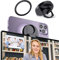 Continuity Camera Mount für MacBook Laptops/iPhone 12, 13 & 14 Serie, Magnetische Handyhalterung Kompatibel mit MagSafe, iPhone Webcam Halter für iOS 16 & macOS Ventura, Mit Magnetischem Metallring