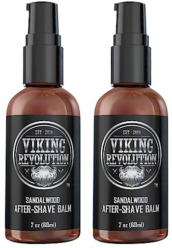 Luxury After-Shave Balm for Men - Premium After-Shave Lotion - Soothes and Moisturizes Face After Shaving - Eliminates Razor Burn for A Silky Smooth Finish - Sandalwood Scent (2 Pack)