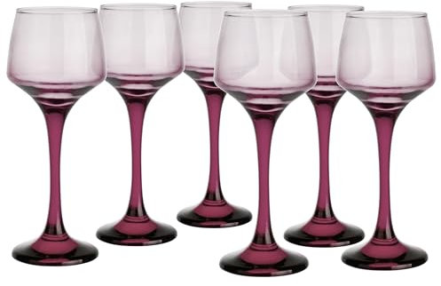 Glasmark Krosno À Ensemble De 6 À 75Ml À Shot À Rhum Set De À Pour Un Cadeau Rubis