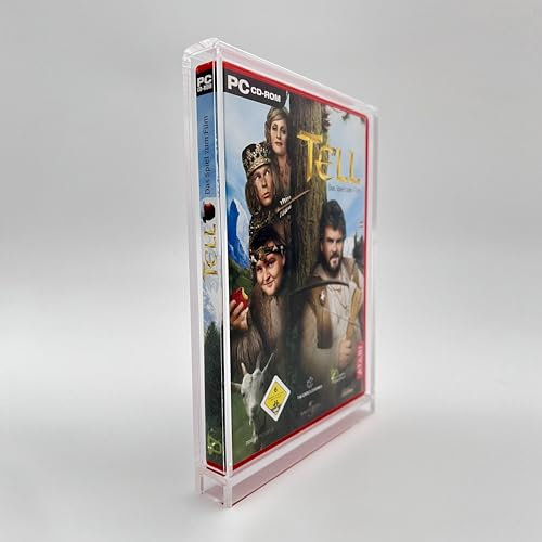 Reset Retro Acryl Box passend für PC Spiele in OVP - Optimaler Schutz & praktische Aufbewahrung für Sammler - Stilvolle Präsentation Ihrer Sammlung - Transparenz und UV-Schutz