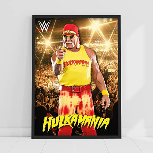 Themed WWE Print – Hulk Hogan Crowd Poster Wrestling Wandkunst (A4-21 cm x 29,7 cm)