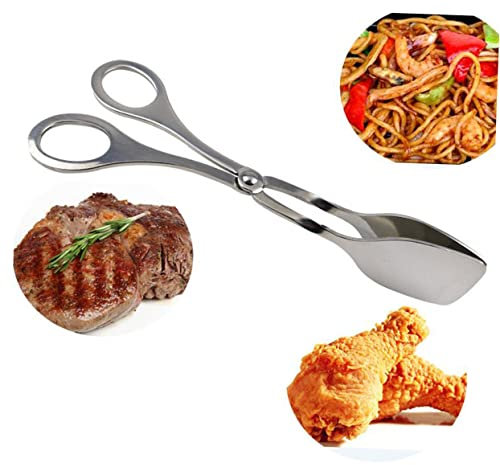 BESTonZON Pinces À Barbecue Pince à Ciseaux Pinces à Pain Pince à Salade En Inox Pince De Cuisine Acier Inoxydable Lourd Pinces À Salade