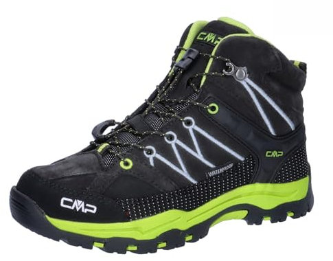 CMP Unisex Kinder Kids Rigel Mid Trekking Shoes Wp CMP - Kinder Rigel Mid Trekkingschuhe Wp, Lead-Limegreen, 36, Limegreen Lead, 36 EU
