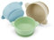 PandaEar Ensemble de 3 Bols pour Bébés avec Ventouse | Bol Alimentaire en Silicone pour Bébés, Enfants en Bas Âge et Tout-Petits (Lin Bleu Vert)