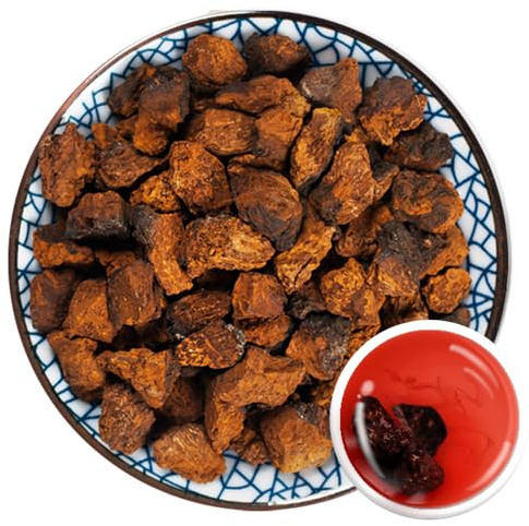 100% Dried Chaga Mushroom 100G/3.52oz cubes de champignons chaga crus purs avec coque noire