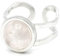 Miracles Minéraux Bague réglable en acier inoxydable et pierre naturelle (quartz rose | acier, Réglable)