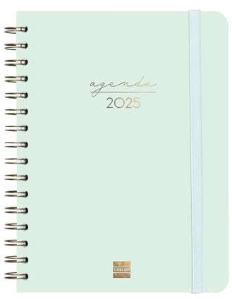 Finocam - Terminplaner Spiralbindung Alma 2025 Wochenansicht Vertikal Januar 2025 bis Dezember 2025 (12 Monate) Mint International