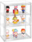 Cutora Clear Acrylic Display Case, 3 Tier Acrylic Blind Box for Figures, Dustproof Storage Organizer with Magnetic Door for Action Figures, Stackable Collectibiles Showcase for Doll Toy Car Model
