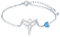 MicLee Damen Mädchen Silber Jungfrau Zirkon Armband Fashion 925 Sterling Silber Sternzeichen Armbänder mit Blaues Herz Zirkon Kreative Sternbild Schmuck Mode Verstellbare Kette Armband