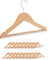 Relaxdays Perchas Infantiles, Set 20, Colgadores de Madera, Bebé y Niño, Gancho Giratorio, con Barra y Muescas, Natural, 19 x 30.5 x 1 cm