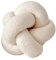 champracer Geknotetes Kissen - Rundes Wurfkissen, Sofa Geknotetes Kissen, Plüsch Geknotetes Kissen, Plüsch Rundes Geknotetes Kissen, Heimdekoration, Sofa Dekoration (weiß,30 cm)