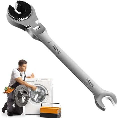 Generico Ratschenschlüssel für offene Rohre - Maulschlüssel Ratsche geeignet für Muttern | Maulschlüssel Doppelöffnung mit Bajonettratsche Plum Wrench für Ölschlauch