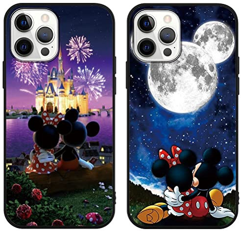 Omyzo 2 Pack Cartoon Anime Black Case for iPhone 15 Pro Max 6,7 Case,Aesthetic Fashion Cute Kawaii Pattern Phone Case,Soft Silicone TPU Cover Shockproof Protective Cover for Women Girls Boys