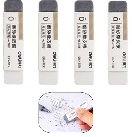 GHYJHS Pen Eraser for Ink, 4 Pcs Sand Eraser Ink Eraser Frosted Eraser Matte Eraser Eraser Correction Supplies for Pencil Ink Ballpoint, Erasing Ballpoint Fountain Pen