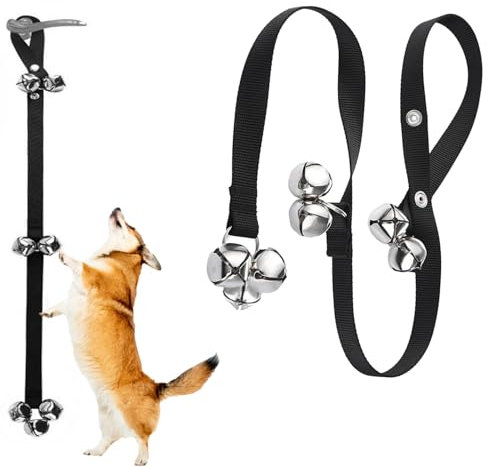 Uskerb Dog Doorbell for Potty Training – Adjustable, Easy to Use for Potty Training, Housebreaking, and Dog Communication – Ideal for Puppies and Adult Dogs