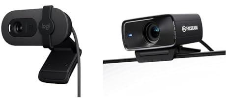 Logitech Brio 100 Webcam & Elgato Facecam MK.2 – Webcam Haut