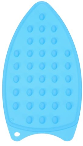 PATIKIL Silicone Iron Rest Pad, Multipurpose Hot Heat Resistant Iron Rest Plate Protective Pad for Ironing Board Hot Resistant Steamer Steam Compact Mat, Blue