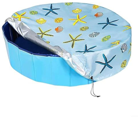 Poolabdeckung rund mit Kordelzug Oxford-Gewebe Poolschutz Solarheizung Wassereinsparung für Hundepools und Kinderpools für oberirdische Pools (160 x 30 cm)