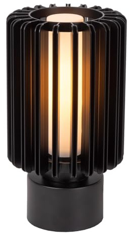 LUCIDE LAMBRES - Tischlampe - Ø 15 cm - 1xE27 - Schwarz