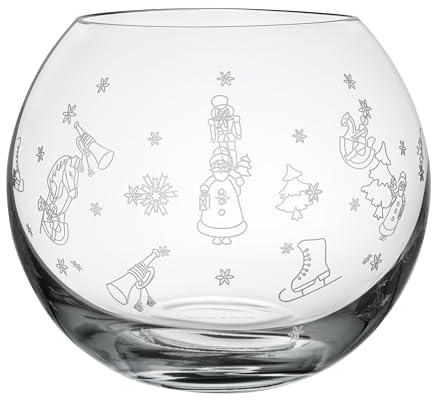 Villeroy & Boch - Toy's Delight tealight Holder Clear, Dishwasher-Safe, Xmas, Hurricane lamp, Christmas Decoration for a Table, Shelf or windowsill, Christmas tealight Holder, Crystal Glass