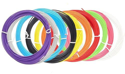 Jecdfs PLA 3D Stifte Filament Nachfüllpackung - 50 Meter in 10 Zufälligen, Hochwertiges, Geruchsfreies 1,75 mm Filament für Kreative Projekte, Geeignet für alle 3D Stifte