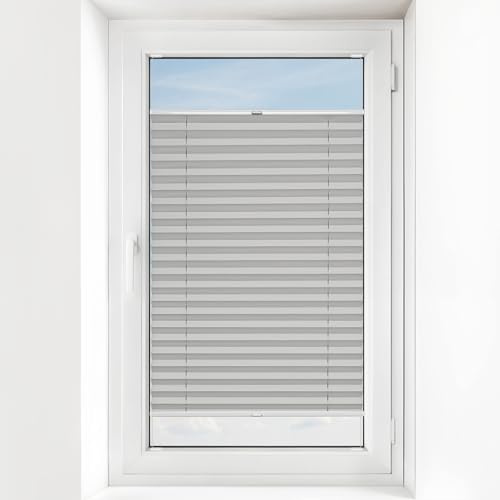 Estika Plissee Mit Bohren Breite 30-129 cm Höhe 150-230 cm Standard Plissee – Sonnenschutz, Sichtschutz, Lichtschutz – pflegeleicht & modern