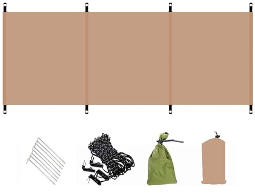 Nukinp Windbreaker, 98x28 Inch Oxford Cloth Camping Wind Blocker with Ground Nails & Wind Ropes & Storage Bag, Sunbathing Privacy Screen for Outdoor