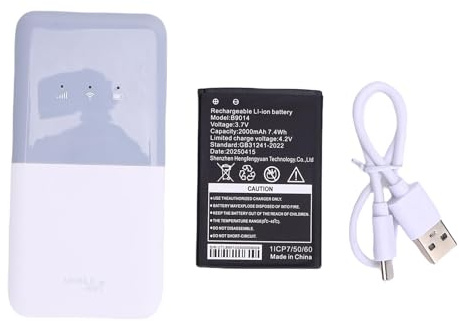 Mtlavishness Router Mobile WiFi Tascabile ad Alta Velocità 4G LTE Hotspot 300Mbps Supporta 10 Dispositivi Connessi per Viaggi Streaming Live Videoconferenze Giochi con Durata (Bianco Grigio)