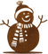 Rostikal | Rost Schneemann Weihnachtsdeko Garten Winterdeko draußen | 15 cm hoch