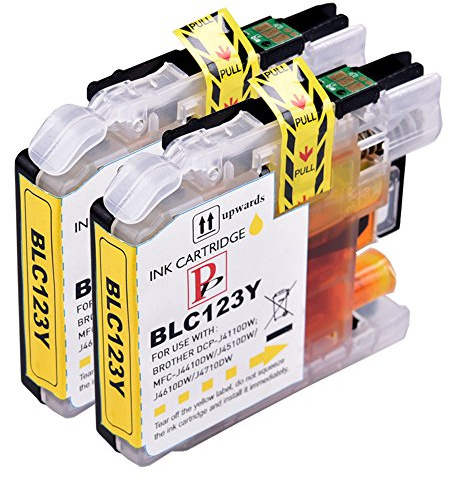 PerfectPrint Ink Cartridge For Printer, Compatible With Brother MFC-J6520DW MFC-J6720DW MFC-J6920DW LC123Y (Yellow, 2-Pack)