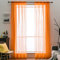 MIULEE 2er Set Voile Vorhang Transparente Gardine aus Voile Polyester Stangendurchzug Transparent Wohnzimmer Luftig Dekoschal für Schlafzimmer Orange 245 x 140cm (H x B), Rod Pocket
