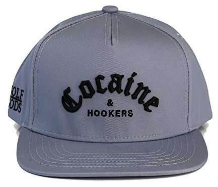 Golf Gods - Cocaine & Hookers Snapback - Grau - Einheitsgröße