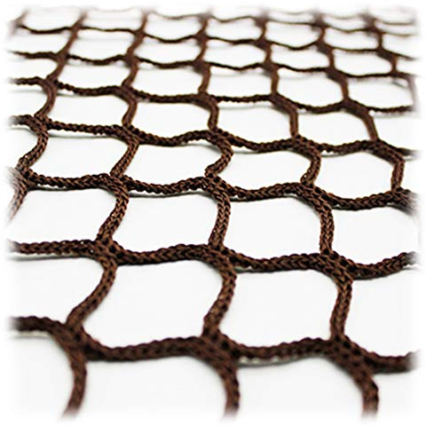 NAKAN Braunes Treppengeländernetz, Absturzsicherungsnetz für Kinder und Haustiere, Nylonseilnetz für Balkon, Gartennetz Im Freien, 3 X 3 cm Maschenweite (Size : 1x2m(3x6ft))