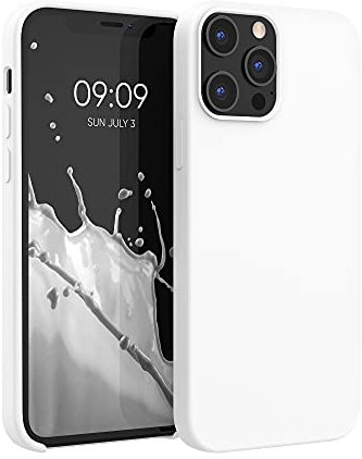 kwmobile Case Compatible with Apple iPhone 12 Pro Max Case - TPU Silicone Phone Cover with Soft Finish - White