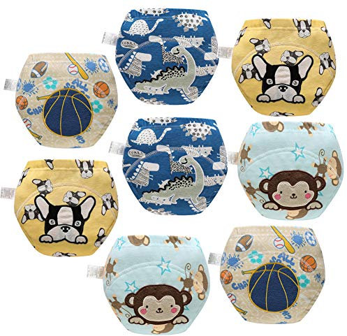 Skhls Töpfchen Trainingshose Trainerhosen Töpfchentraining Trainingshose Trainingsunterhosen für Baby Jungen 8 Stück, 2 Jahre