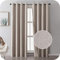 MRTREES Vorhang Blickdicht Thermo Gardinen mit Ösen 100% Verdunklungsvorhang Ösenschal Vorhänge Leinen kurz Beige 228×167cm(H×B) für Wohnzimmer Kinderzimmer Schlafzimmer 2er Set