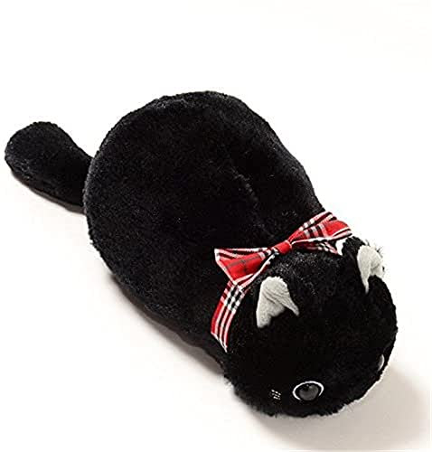 GIVBRO Plüsch-Federmäppchen, Cartoon-Tier-Katze, niedlich, Make-up-Tasche, Halter für Teenager, Studenten, Aufbewahrungstasche für Münzgeldbörse, Kosmetik, Schwarz