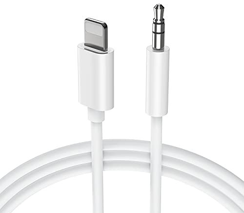Auto Aux Kabel für iPhone 3.5mm Klinke Premium HiFi Audio Cable für Auto/Kopfhörer/Lautsprecher für Alle iOS kompatibel mit iPhone 14/14 Pro/13/13 Pro/12/12 Pro/11/11Pro/X/XS/XR/8/7 -Weiß-1M