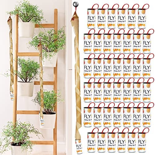 Hywean 40 Piezas de Papel Trampa para Moscas Adhesivo para Moscas Papel para Moscas Mosquito Insecto de Papel para Interiores y Exteriores