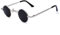 besbomig Steampunk Herren Damen Retro Sonnenbrille Runde - Hippie Klein Rave Brille 70er 80er 90er Jahre Accessoires Partybrille Fasching Karneval Ovale Hip Hop Lustige Brillen