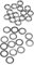 Guitar Nut Files, Electric Guitar Parts, M9 Guitar Nuts and Metal Washers Kit Guitar Input Jack Socket Nuts Washers with 0.75mm Pitc Jack Nuts Guitar Nut Files for Electric Bass Guitar