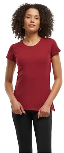 Build Your Brand Damen T-Shirt Basic Tee, Kurzarm Frauen T-Shirt mit Rundhalsausschnitt aus Baumwolle, in vielen Farben erhältlich, Größen XS-5XL