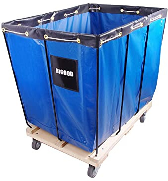 HIGOOD Basket Trucks,Service Carts Blue 8 Bushel Knock Down Truck,Carts, 10.0 cu. ft, 400 lb, 34 L X 22 W X 30.5 H Capacity