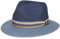Stetson Licano Toyo Trilby Strohhut Herren - Aus 100% Toyo-Stroh - Hut mit UV-Schutzfaktor 40+ - Sonnenhut mit Ripsband - Zweifarbig - Krempe (ca. 4,5 cm) - Fedora Frühjahr/Sommer blau S (54-55 cm)