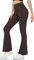 ACTINPUT Yogahose Damen Schlaghose Blickdicht Flared Leggings Bootleg Sporthose Bootcut Jogginghose Fitnesshose Jazzpants（Braun，XL）