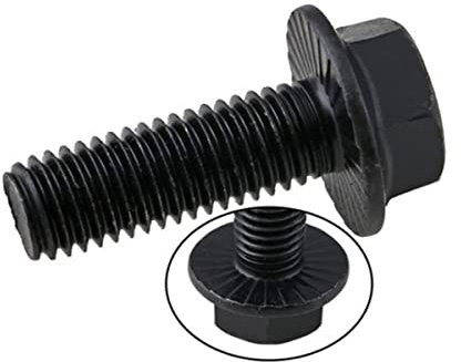 NARENDRA Hochfeste Sechskantschrauben mit Flansch aus Stahl der Güteklasse 10.9 Rahmen Sechskantschrauben Schwarz M5 M6 M8 M10 M12 M14 M16-M10 (2 Stück), 25 mm, gezahnt