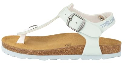 Trollkids Girls Alesund Sandal | Ergonomisch geformtes Fußbett, Decksohle aus Leder, Riemen aus unempfindlichem PU