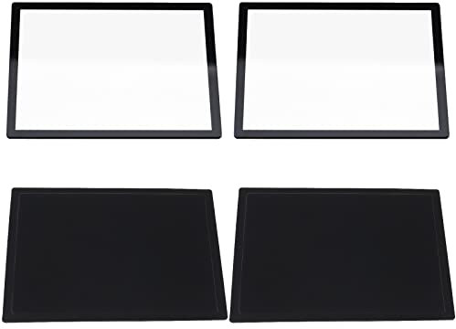 ECSiNG 2 Stück Bildschirmlinsen Kunststoffabdeckung mit Unterem Rahmen Kompatibel mit Nintendo DS Lite Oberer Bildschirm 69 X 54mm Schwarz