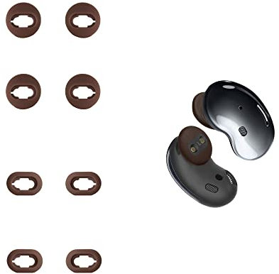 kwmobile 8X Ear Buds kompatibel mit Samsung Galaxy Buds Live - Size S und L - Silikon Ohrbügel Ohrstöpsel Zubehör - Bügel für In-Ear Kopfhörer - Braun